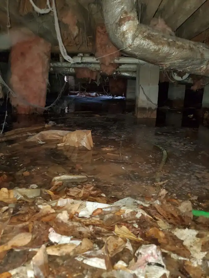 Crawl space flood assessment for Commercial Water Damage Restoration in Tarrytown